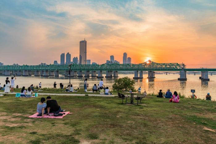 After Exams We Came Here A Han River Summer Evening